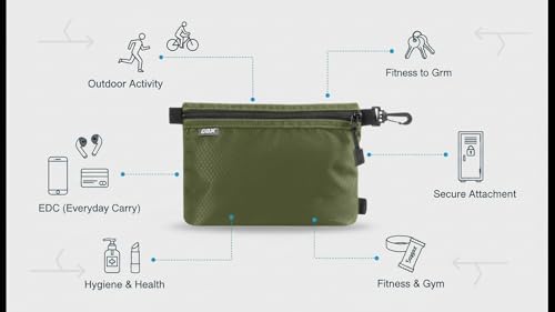 GOX Small Toiletry Bag for Men Bulk Cosmetic Bag Dopp Kit Carry On Zipper Pouch Organization Nylon Small Packing Sack Waterproof (Dark Green) - color: Dark Green