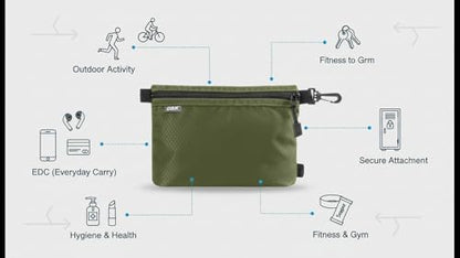 GOX Small Toiletry Bag for Men Bulk Cosmetic Bag Dopp Kit Carry On Zipper Pouch Organization Nylon Small Packing Sack Waterproof (Dark Green) - color: Dark Green
