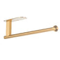 Honmein Paper Towel Holder, Upgrade SUS304 Stainless Steel Paper Towel Holder Under Cabinet, Bend-Resistant, Self-Adhesive or Drill mounting (Gold) - color: Gold