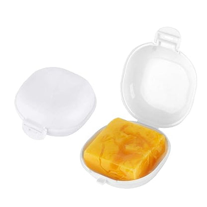 2 Pack Travel Soap Case, Portable Travel Soap Container Small Holder Case, Airtight Soap Box Tray for Shower Bathroom Outdoor (White) - color: White-small
