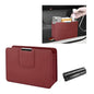 Car Trash Can, Leather Magentic Vehicle Garbage Organizer with One Roll Trash Bag, Foldable Waterproof Dustbin Litter Container Mini Sotrage Bag for Car Truck SUV (Wine Red) - color: Wine Red