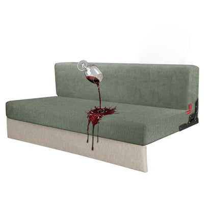 Waterproof RV Dinette Cushion Covers - Stretch Seat Slipcover, Washable RV Couch Cover Designed for Camper Car Bench (Sofa 1 Backrest Cover & 1 Bench Cover, Green) - color: Green, size: Sofa 1 Backrest Cover & 1 Bench Cover