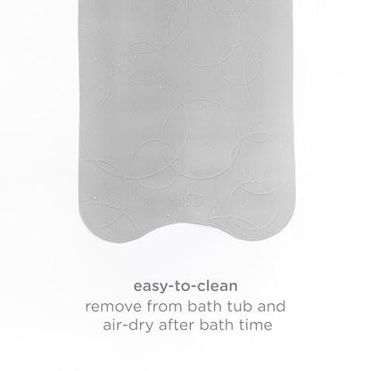 Ubbi Cushioned Non-Slip Bath Mat for Baby, Powerful Suction Cups, Baby Bathtub Time Essentials, Gray - style: Bath Mat