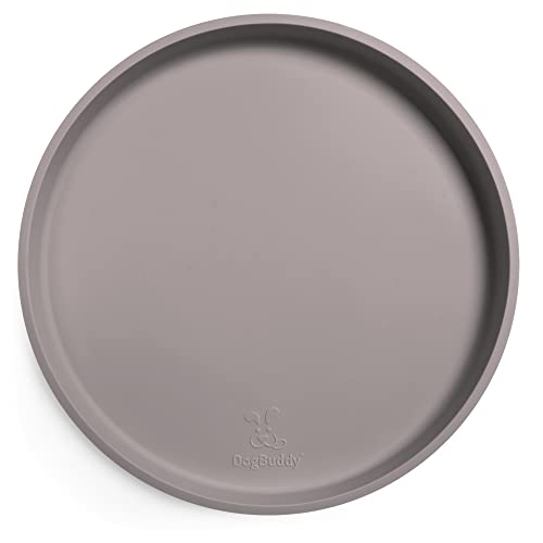 DogBuddy Dog Food Mat - Waterproof Dog Bowl Mat, Silicone Pet Mat for Food and Water Bowls, Nonslip Pet Feeding Mat with Edges, Dogs Food Mats for Floors, Puppy Supplies (XS, Dove) - color: Dove, size: 10 Inch (Pack of 1)