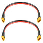 MOOKEERF 2PCS XT60 Extension Cable 10AWG 1FT XT60 to XT60 Cable with Male to Female Connector for Portable Power Station Solar Panel RC Battery - size: 1FT
