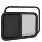 NOVINO Cargo Trailer Windows,48" Wx22 H RV Windows for Cargo Trailer/Camper/Travel Trailer with Trim Ring,Horizontal Sliding Replacement Fit 15/16" or 1-3/8" Thick Wall,Allow Error 1/16”,DOT Approved - size: 48"W x 22"H