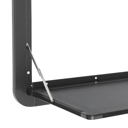 31.5*17.7in Rv Caravan Picnic Folding External Table - Aluminum Wall Mount Flip Fold Down Desk External Hanging Table W/4 Keys,55lbs Max Load For Caravans,Vans,Truck Campers,Travel Trailers. (Black) - color: Black