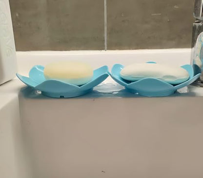 Soap Dish Soap Holder for Showerl Self Draining Bar for Shower Bathroom Bathtub Kitchen，Blue+Blue - color: E-blue+blue