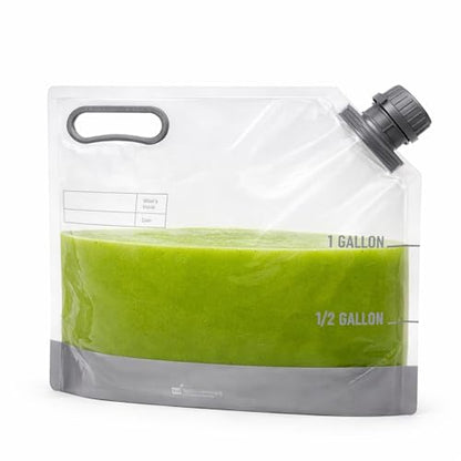 Restaurantware Cater Tek 1 Gallon Water Containers 2 Drink Bags - Collapsible Includes Tamper-Evident Caps Clear Plastic Beverage Bags For Catered Events Camping or Hiking Durable Handle - size: 2 Count, style: 1 Gallon
