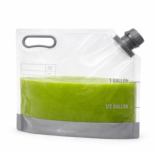 Restaurantware Cater Tek 1 Gallon Water Containers 10 Drink Bags - Collapsible Includes Tamper-Evident Caps Clear Plastic Beverage Bags For Catered Events Camping or Hiking Durable Handle - size: 10 Count, style: 1 Gallon