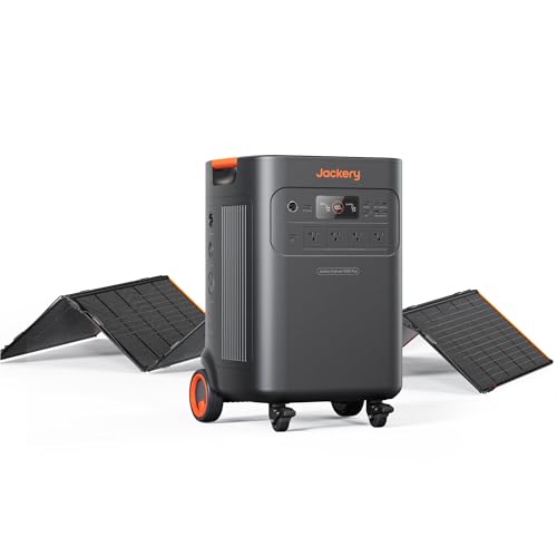 Jackery Solar Generator 5000 Plus with 500W(85Wx6) Solar Panels, 5040Wh LiFePO4 Battery Power Station, 120V/240V 7200W AC Output, Portable Generator for Home Battery Backup, Power Outages - style: Explorer 5000 Plus+500X