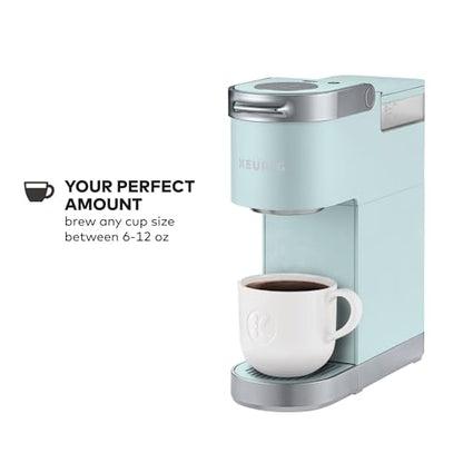 Keurig K-Mini Plus Single Serve K-Cup Pod Coffee Maker, with 6 to 12oz Brew Size, Stores up to 9 K-Cup Pods, Travel Mug Friendly, Misty Green - color: Misty Green