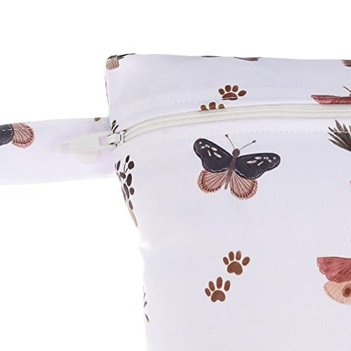 Happy Flute 3 Set Wet Bag Storage Bag Waterproof Washable for Baby | Travel Bags, Beach, Pool, Gym Bag for Swimsuits & Wet Clothes(Flower) - color: Flower