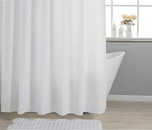 Clawfoot Tub Shower Curtain 180x60 Inch White Liner All Warp Around Extra Wide 36 Metal Hooks Vinyl Bath Curtain for Clawfoot Stand Up Tub Bathroom PEVA Waterproof Liner - color: Pure White, size: 180"W x 60"L (Pack of 1)