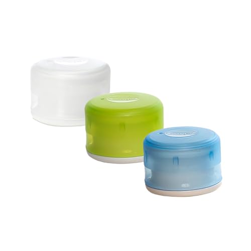 humangear GoTubb – Storage Containers for Snacks, Small Essentials and Travel Gear, Made from Food-Safe Materials, Clear/Green/Blue, Small (3-pack) - color: Clear/Green/Blue, size: Small (3-pack)