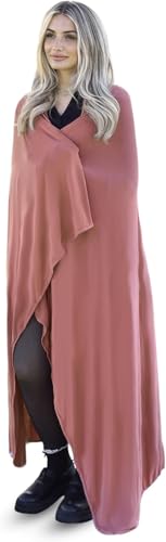 K E L O R Luxury Cooling Travel Blanket - Stretchy, Lightweight Soft & Breathable Shawl Wraps for Women - color: Blush Pink, size: Single-Sided