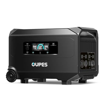 OUPES Guardian 6000 Portable Power Station, 120V/240V 6000W AC Output, 4608Wh LiFePO4 Battery Expandable to 41kWh, Home Transfer Switch Ready Solar Generator for Home Use, Emergency, Road Camping, RV - style: Guardian 6000