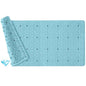 Non Slip Bathtub Mat for Bath Tub Shower Safety - Natural Rubber Mat with Suction Cups ＆ Drain Holes - BPA/PVC Free Large Bathroom Mat - Machine Washable - Unique Diamond Pattern - 17 × 35 Inch - color: Blue With Holes, size: 35" x 17" (Rectangular)