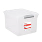 STAPLES Store & Slide Plastic File Box Latching, Letter/Legal Size, Clear, 4/Carton - color: Clear, size: 4 Pack, style: Box (Latch Lid)