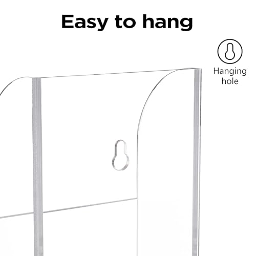 HBlife 2 Pcs Acrylic Remote Holder Organizer, Clear TV Remote Control Holder Wall Mount Remote Caddy for Bedside, Media Organizer Storage Box 1 Compartment - style: 1 Compartment, 2 PCS