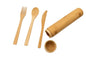 Eco-Friendly Travel Utensils Set: Lightweight Bamboo Forks, Spoons, Knives in Wooden Case, Reusable Utensils for Lunch Box, Kids Camping Cutlery, Sustainable Portable Flatware - size: 3-piece