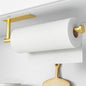 Paper Towel Holder - Self-Adhesive or Drilling, Gold, Wall Mounted, SUS304 Stainless Steel Kitchen Roll Dispenser Under Cabinet - color: Gold