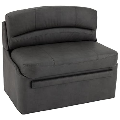 RecPro 36" RV Dinette Booth Set with Table and Leg | Two Dinette Booths (Gunmetal, Granite Chocolate) - color: Granite Chocolate, size: Gunmetal