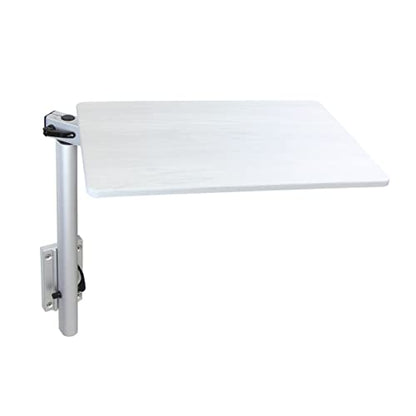 Manufacturers' Select ITC RV Side Table with MOD Table Leg System (Light Grey Shiplap Table Top w/Silver Table Leg) - color: Light Grey Shiplap Table Top W/ Silver Table Leg