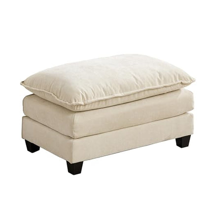SoarFlash Chenille Sectional Sofa Ottoman,Beige - color: Beige, size: 1 Ottoman