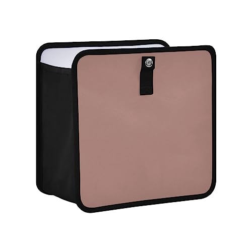 MCHIVER Rose Gold Car Trash Can Hanging Garbage Bags Leak Proof Organizer Dustbin Vehicle Foldable Trash Bin Container Waste Basket Car Accessories for Trash & Storage 8.66x8.66x5.9in - color: Rose Gold, size: Small