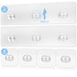 Elegant Shower Caddy Adhesive Replacement, 6 PCS Strong Waterproof Adhesive Hooks and Strips for Shower Shelf and Bathroom Storage Shelves, No Drilling Also Fit Kitchen Rack - color: Transparent-6 Pack