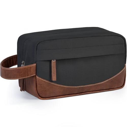 Travel Toiletry Bag for Men, Hanging Toiletry Organizer, Water Resistant Shaving Kit with Large Capacity for Travel Accessories (Black, Large) - color: Black, size: Large