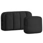 oscaurt 2 Pcs Makeup Bag Travel Toiletry Bag for Women Puffy Padded Cosmetic Pouch Purse Wide-open Makeup Organizer Case Travel Essentials - color: Black-Set