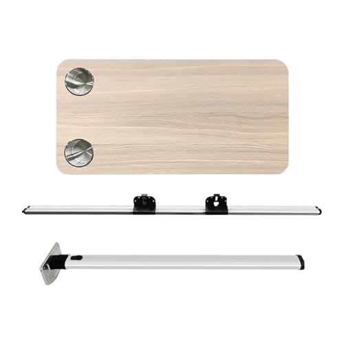 Foldable RV Table with Two Cup Slots Rv Dining Table, Wall Mounted Desk, Folding Wall Table, for Rv, Home Office, Bedroom Or Kitchen(Wood Grain Color) - color: Wood Grain Color