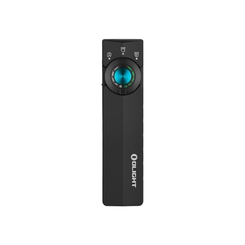OLIGHT ArkPro Lite Flat Pocket Flashlight, Rechargeable Portable 1200 Lumens with White LED, Red Light, and UV Light, Triple Sources for Pet Urine Detection, Camping, Emergency, Working (Matte Black) - color: Matte Black