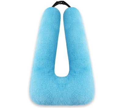 Swemos Travel Pillow, Car Pillow for Kids & Adults - Ergonomic Travel Pillows Sleeping Aid for Neck & Body Support, Car Travel Essentials Pillow on Road Trips-Gray (Blue) - color: Blue