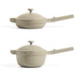 Our Place Mini Cookware Duo | 6-Piece Ceramic Cookware Set with Mini Always Pan & Mini Perfect Pot | Induction & Oven Safe up to 450°F | Nonstick, PFAS-Free Non-Toxic Cookware | Steam - color: Steam, size: Mini