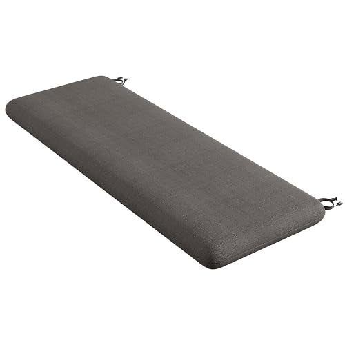 Codi Outdoor Bench Cushion for Patio Furniture 42x18x3 Inch – Linen Texture, Fade Resistant, Waterproof, Removable Cover, Comfortable High-Density Foam for Garden & Porch, Grey - color: Grey 2, size: 42x18x3