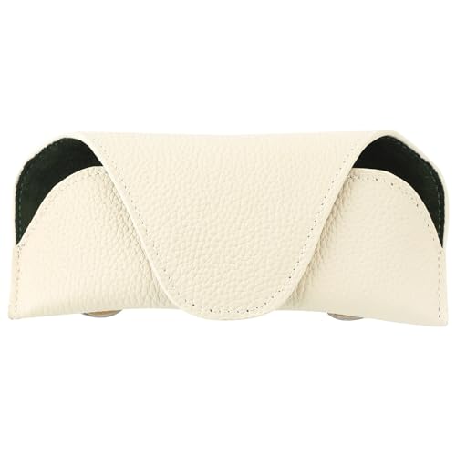 Magnetic Sunglass Holder for Car Visor Clip, Leather Car Glasses Holder, Visor Accessories Eyeglasses Holder Glasses Storage Case (02-Beige) - color: 02-beige