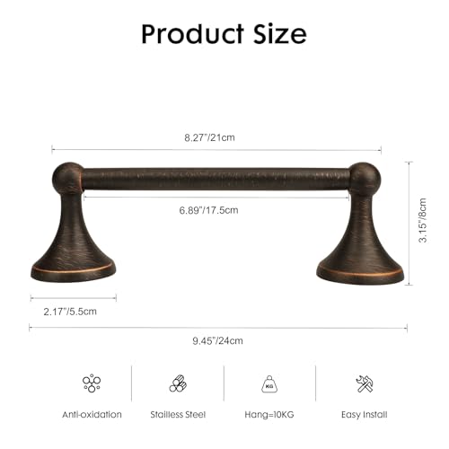 Antique Hand Towel Holder Oil Rubbed Bronze for Bathroom,Towel Bar 9-Inch,Bathroom Accessories Towel Ring, Wall Mounted,Towel Hanger for Bathroom - color: Oil Rubbed Bronze