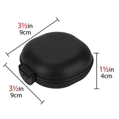 2 Pack Travel Soap Case, Portable Travel Soap Container Small Holder Case, Airtight Soap Box Tray for Shower Bathroom Outdoor (Black) - color: Black-small