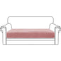 ZNSAYOTX Stretch Cushion Covers Sofa Loveseat Cushion Couch Seat Covers Slipcovers Soft Replacement Unique Pattern Furniture Protector with Elastic Bottom (Rose, 1 Pc 2-Seat Cushion Cover) - color: Rose, size: 1 Cushion Loveseat