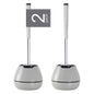 BOOMJOY Toilet Brush and Holder Set 2 Pack, Silicone Toilet Bowl Cleaner Brush, Toilet Scrubber Brush with Tweezers for Bathroom Cleaning, RV Accessories, House Organization Must-Haves - Gray - color: Gray