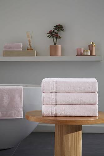 Ozdilek 4-Piece Bath Towels, 27x54, 100% Turkish Cotton, Luxury Quick Dry, Extra Large, Fade-Resistant, Eco-Friendly, Spa Towel, Comfortable (Mauve Pink) - color: Mauve Pink