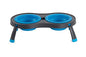 Dexas Pets Double Elevated Pet Feeder, 2.5 Cup Bowls, Pro Blue (PW1104322194) - color: Pro Blue, size: Large/2.5 Cup Capacity Bowls