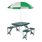 Stansport Picnic Table and Umbrella Combo - Green