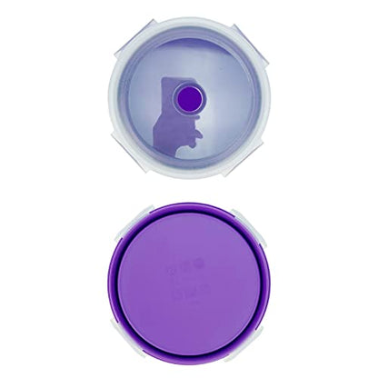 1200ml Large Camping Bowl with Foldable Spoon, Collapsible Bowl With Lid, Silicone Bento Box, For Travel Camping Meal Prep & Food Storage, Microwave Dishwasher Safe, Purple - color: Purple