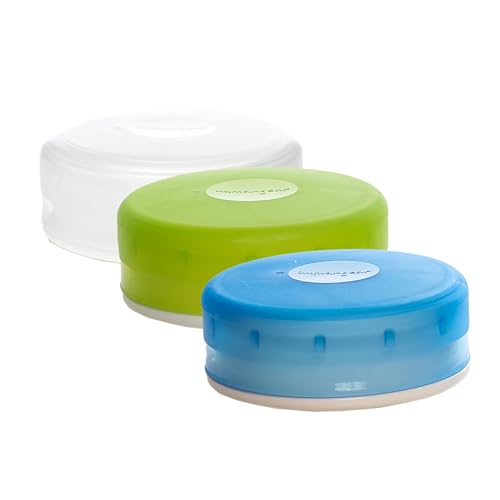 humangear GoTubb – Storage Containers for Snacks, Small Essentials and Travel Gear, Made from Food-Safe Materials, Clear/Green/Blue, Medium (3-pack) - color: Clear/Green/Blue, size: Medium (3-pack)