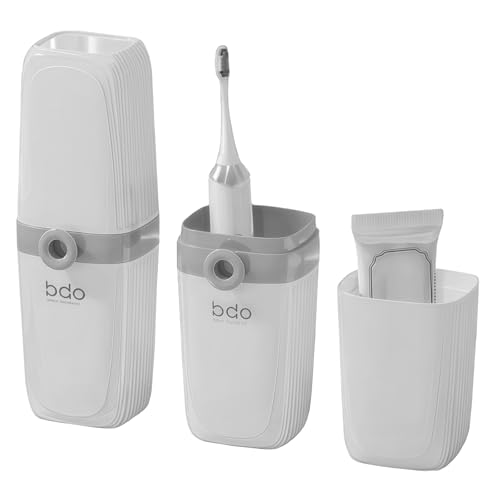 Toothbrush Travel Case Portable Clear Grey Toothbrush Holders with Cover, Leakproof Toothbrush & Toothpaste Holder for Traveling School Camping Business Trip Bathroom - color: 1 Pc-a-white