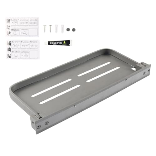 Aluminum Fold Down Wall Shelf for Motorhomes Essential Space Saving Storage Solution for Kitchen Living Area Bedroom Use